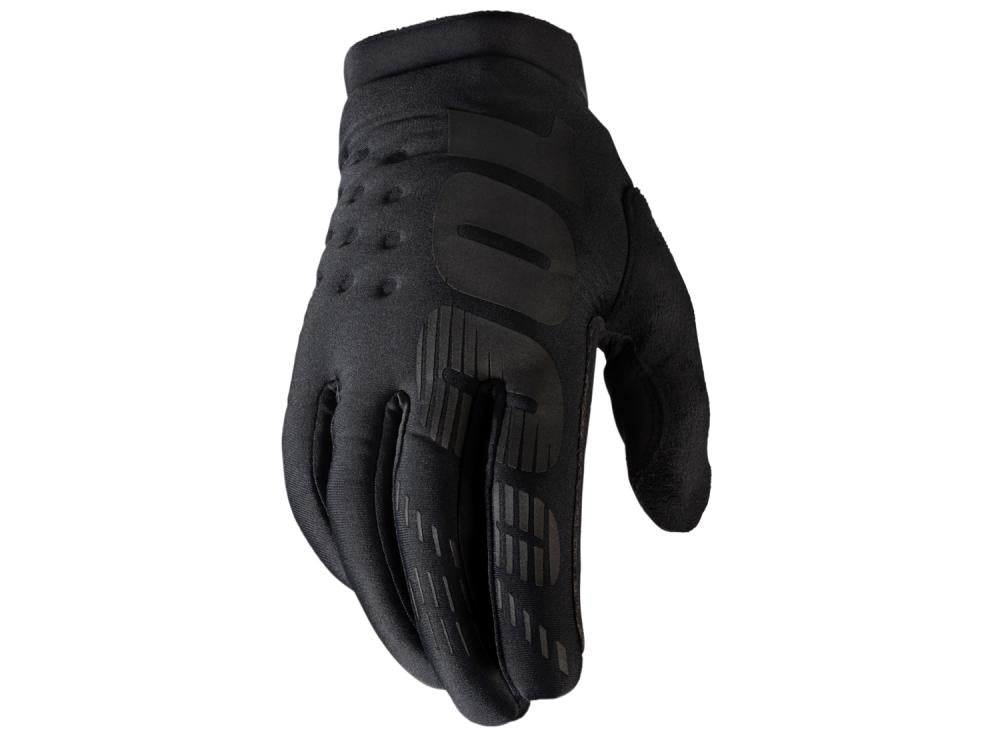 100% Brisker Women's Cold Weather Gloves M black - warmer MTB-Handschuh mit Grip