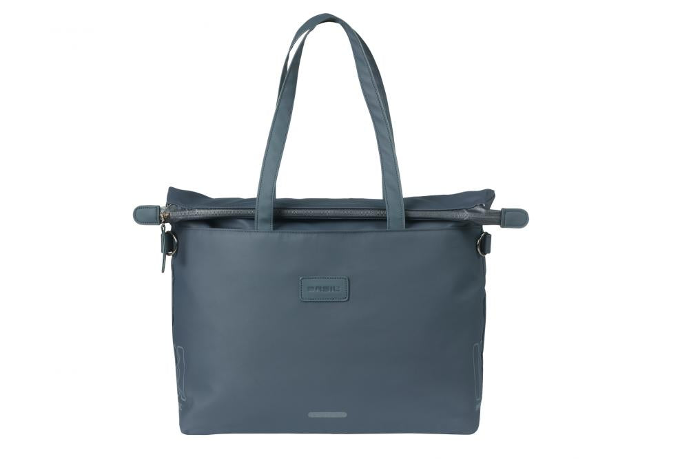 Basil Manhattan 12 Liter Fahrradtasche / Schultertasche - wasserdichtes Recycled-Polyester, gepolstertes Laptopfach, Hook-On System