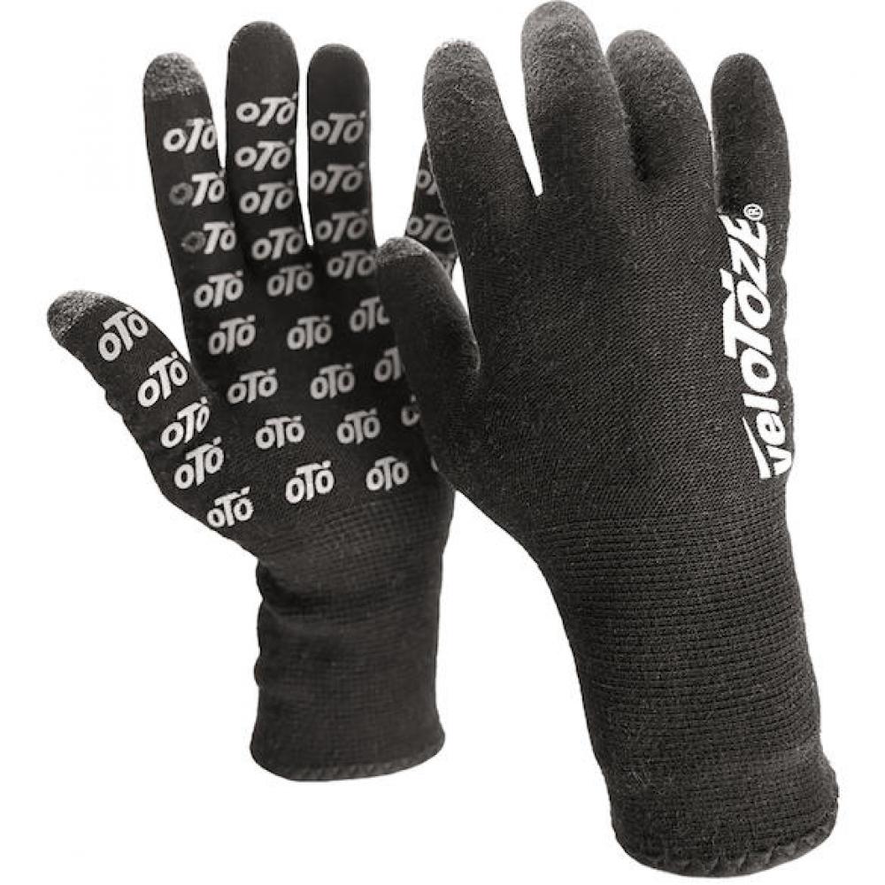 VeloToze Handschuhe Knitted wasserdicht S Schwarz - warmer, wasserdichter Radhandschuh