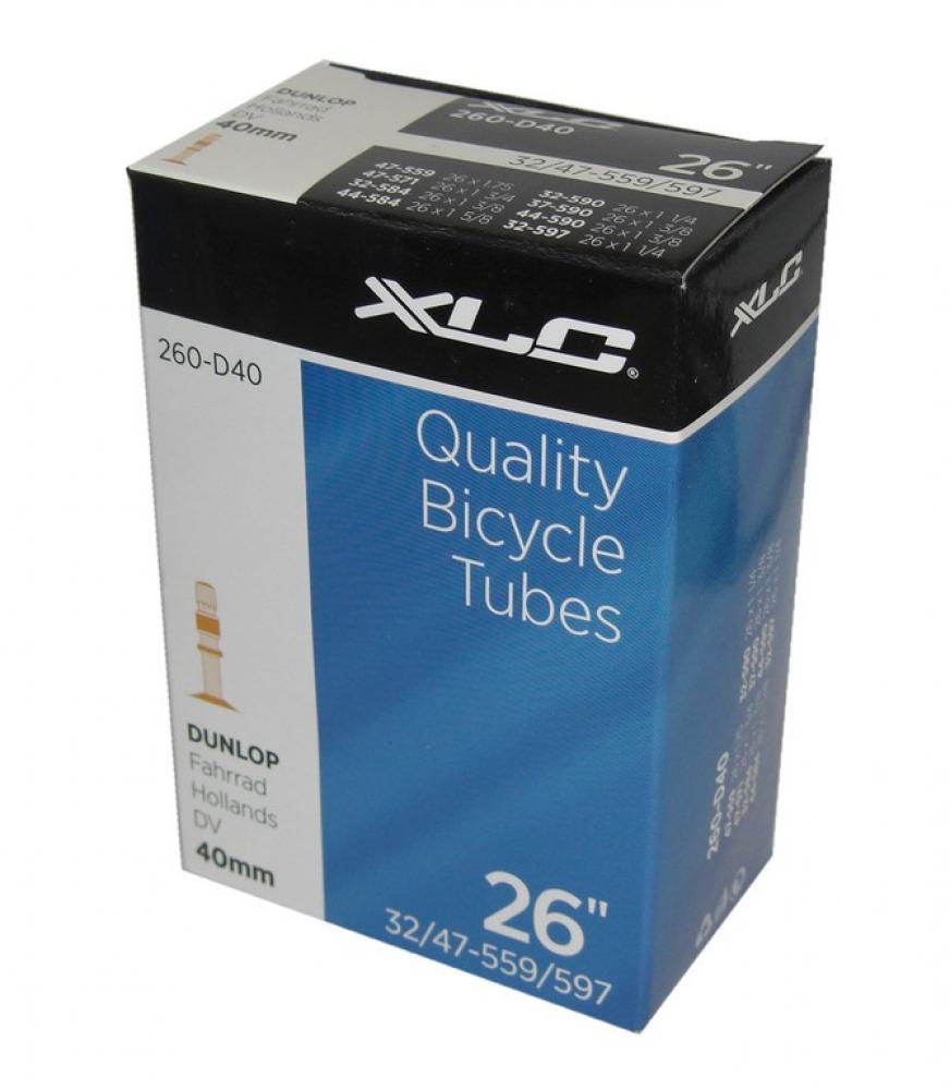 XLC Fahrradschlauch 26 x1 1/4, 32/40-584/590, DV 40mm. Hochwertiger Fahrradschlauch.
