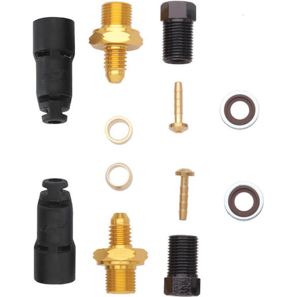 Jagwire Anschlussset Pro Quick-Fit Adapter für Tektro/TRP Schwarz/gold - maximale Bremsperformance