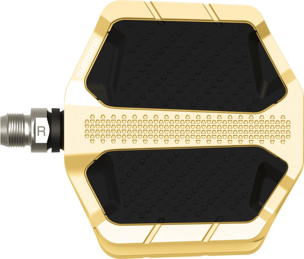 SHIMANO Pedal PD-EF205 Gold Flat Pedal - für City und Trekking, Gold