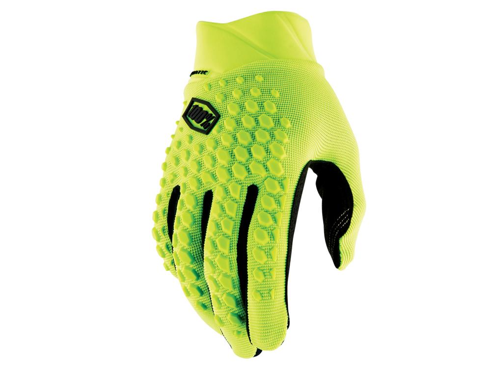 100% Geomatic Gloves XL fluo yellow - vielseitiger MTB-Handschuh mit Top-Grip