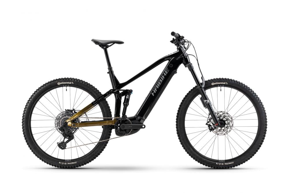 Haibike ALLTRAIL 10.5 E-Mountainbike, schwarz, goldene Schwinge, 29 Zoll, Fullsuspension, ABS, 800Wh Akku.