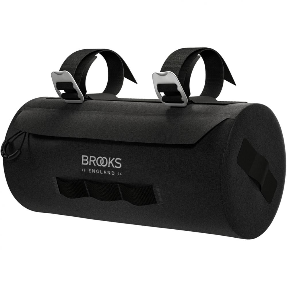 BROOKS Scape Handlebar Pouch Black - wasserdichte Lenkertasche 3 Liter aus 600D Polyester mit Hypalon-Details - 140 g leicht, 250x120x120 mm