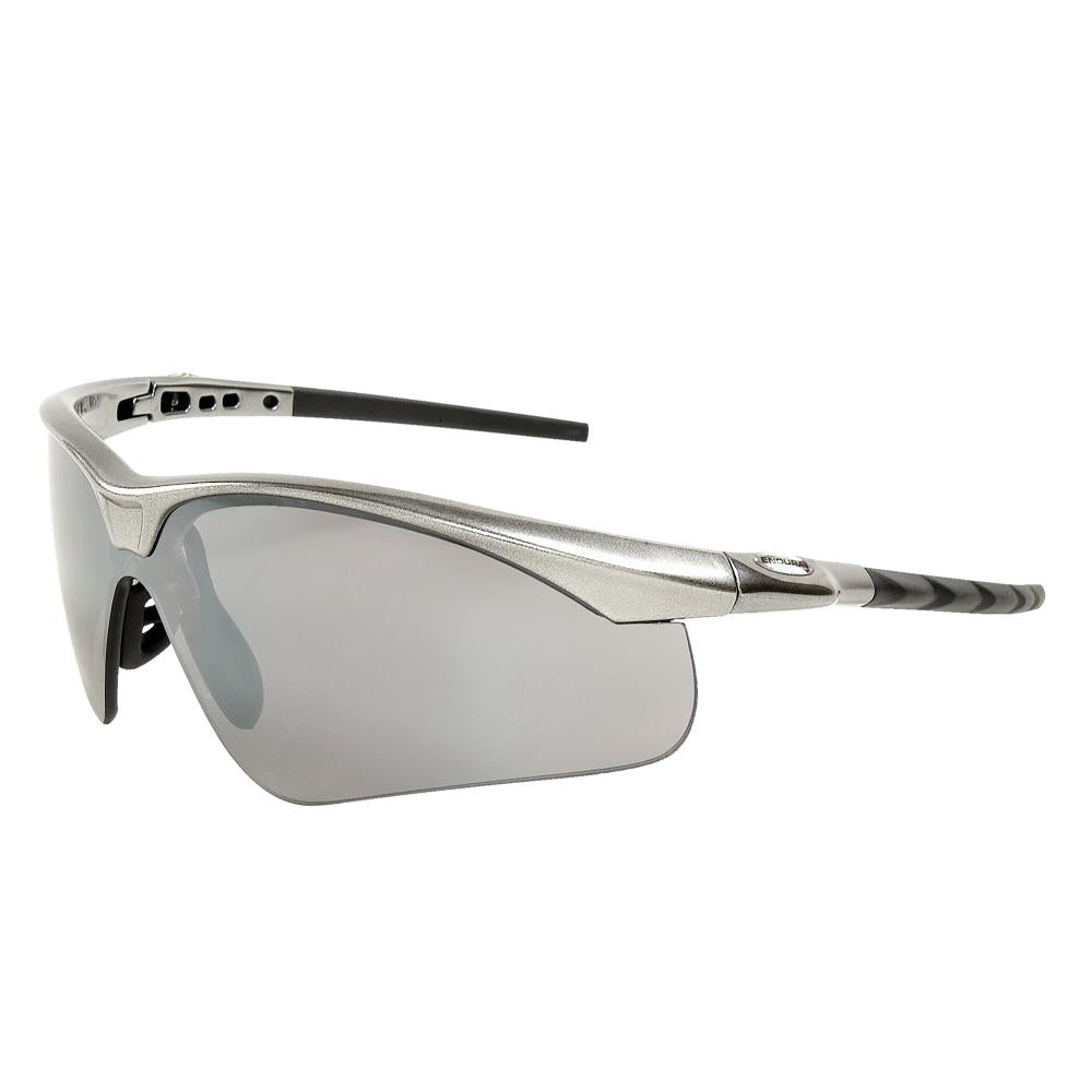 Endura Shark Sportbrille - Silber, 3 Wechselgläser, UV-Schutz