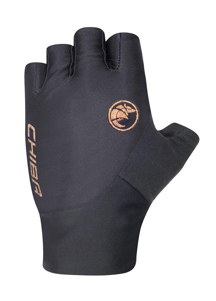 CHIBA BioXCell Eco Pro - Radhandschuhe schwarz L, recycelte Materialien, BioXCell-Polsterung