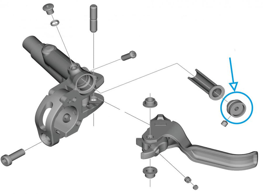 SHIMANO Abdeckung BL-M820 - Ersatzabdeckung für Bremshebel, ca. 7 g
