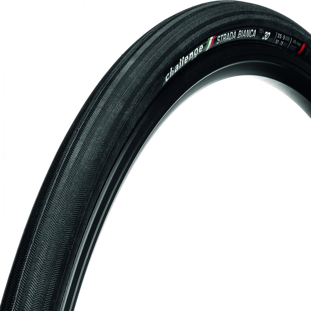 Challenge Gravel-Reifen Strada Bianca Race Clincher 28 Zoll (30-622) Schwarz/schwarz - schneller Gravel- und Stradenreifen