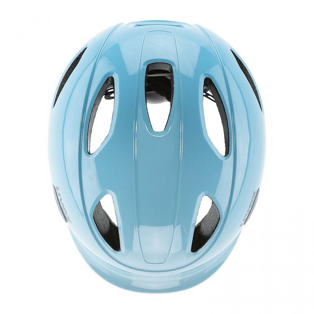 uvex oyo Kinder-Fahrradhelm cloud blue/grey 50-54 cm  In-Mold-Technologie, uvex xTRA Shield, KID PROtect, IAS-System, 10 Belüftungsöffnungen, optionales Plug-in LED