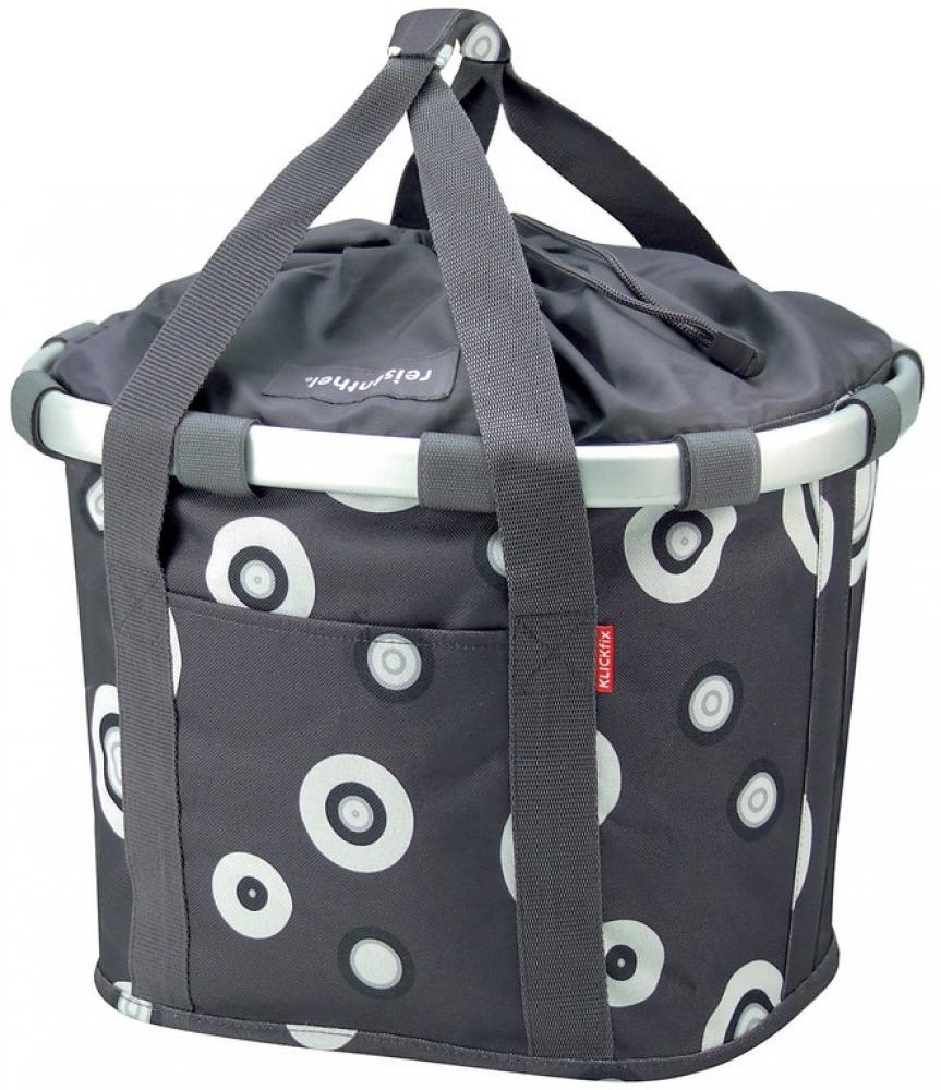 KLICKfix Fahrradkorb Fahrradtasche Bikebasket Reisenthel anthrazit 28x26x35 cm