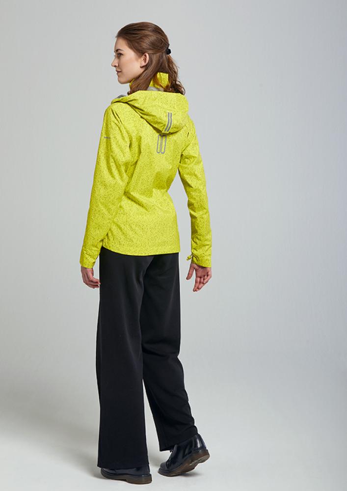 Basil Bekleidung Skane HiVis Damen Regenjacke neongelb M - 360° reflektierend - wasserdicht & atmungsaktiv (10.000 WP/MVP) Bionic Finish® Eco taillierter Schnitt & helmtaugliche Kapuze