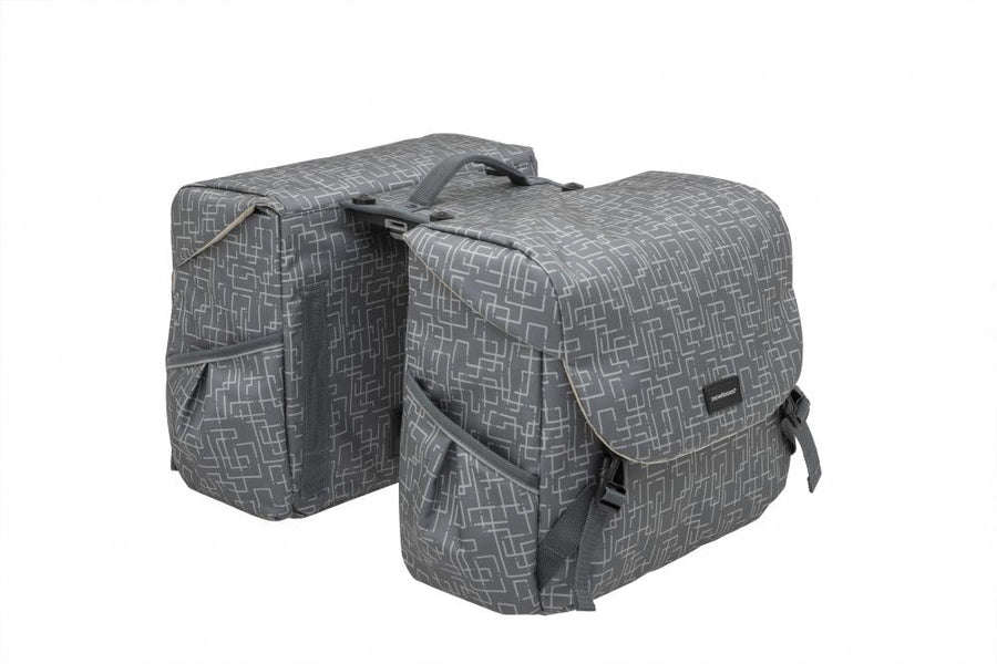 New Looxs Doppelpacktasche Mondi Joy Double MIK 37L Ivy Walnut - geräumige Fahrrad-Gepäcktasche