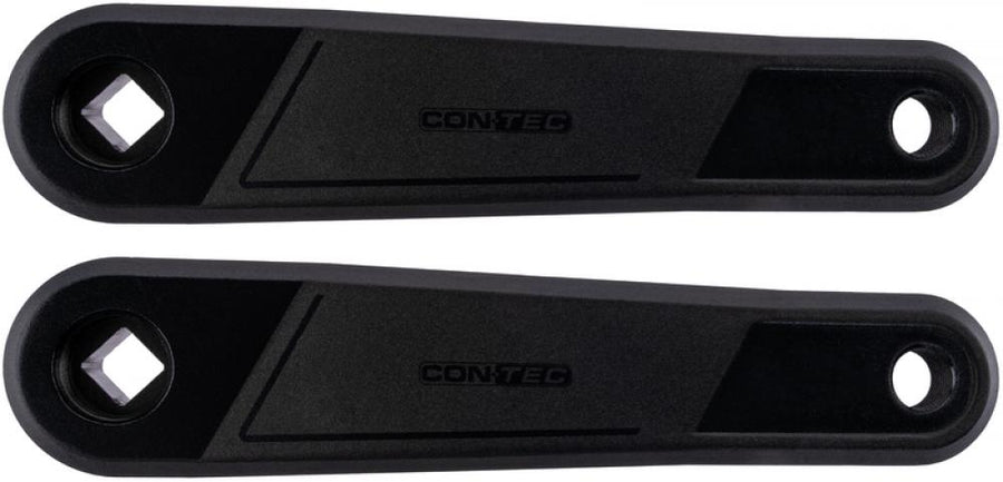 CONTEC Kurbelsatz "Cranker 4K"nSB-verpackt, ohne Kettenblatt, 170mm, 10 mm Offset, rechts / links, AluminiumnPassend für 4-kant, u.a. Ananda, Bafang, JIS (Yamaha etc.), Panasonic, Shimano, schwarz