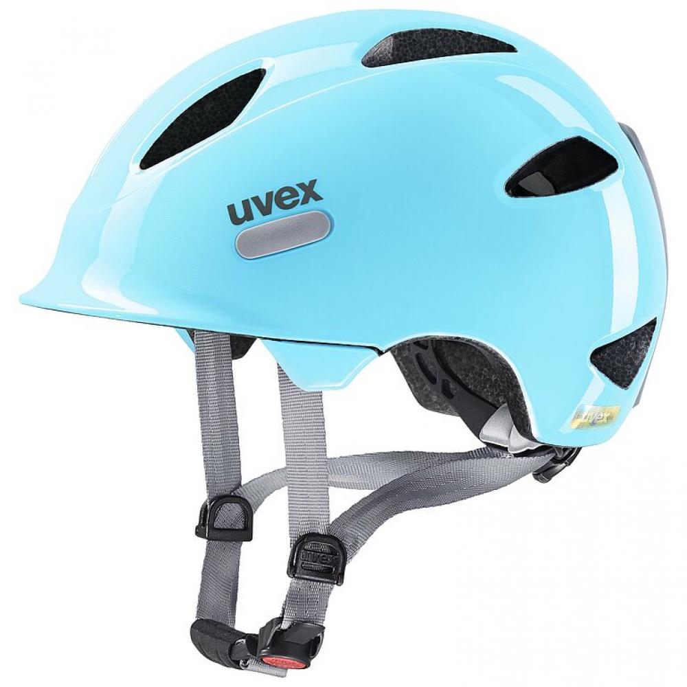 uvex oyo - Kinderfahrradhelm - cloud blue-grey - 45-50 cm - leichte Bauweise - individuelle Größenanpassung - erweiterbar mit LED-Licht