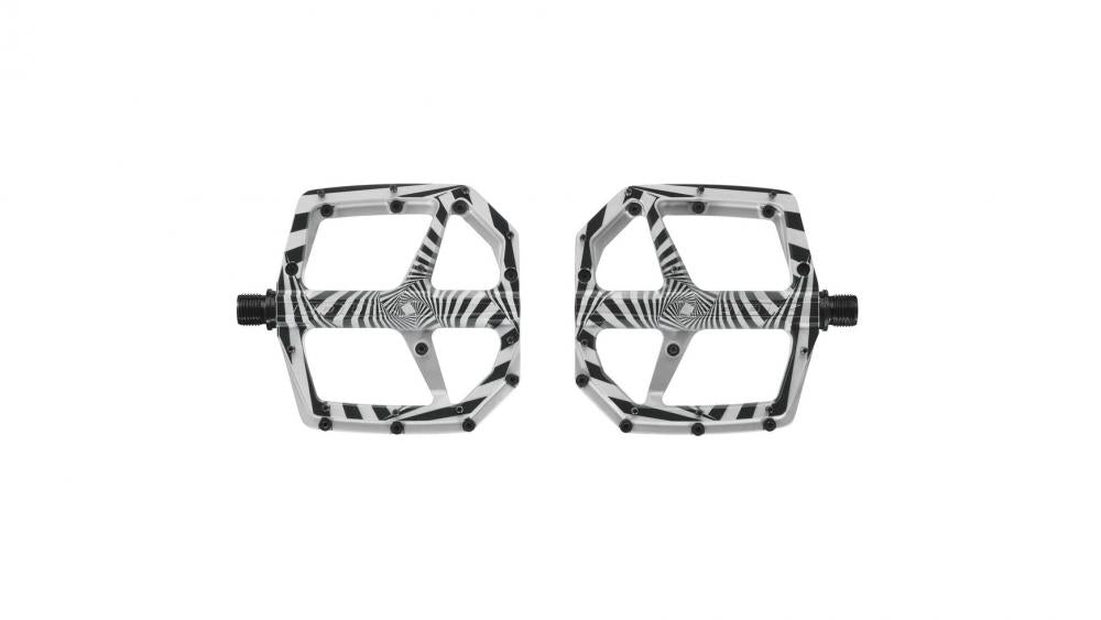 LOOK Trail Roc Plus Signature Series Thomas Genon - silber-schwarz MTB-Flachpedale, geschmiedetes Aluminium, 10 Pins, CrMo-Achse