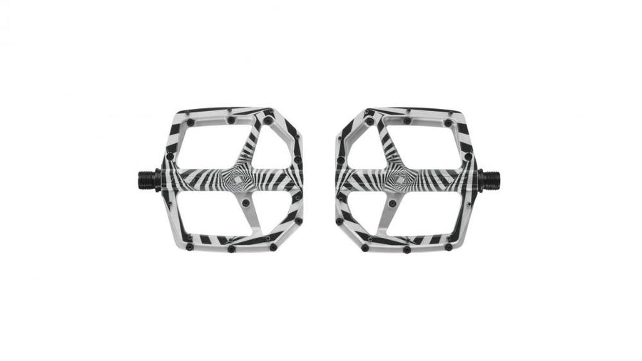LOOK Trail Roc Plus Signature Series Thomas Genon - silber-schwarz MTB-Flachpedale, geschmiedetes Aluminium, 10 Pins, CrMo-Achse