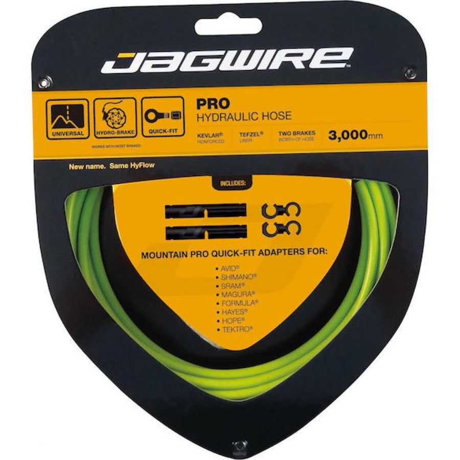 Jagwire Pro Hydraulic Bremsleitung 3000 mm Grün - Kevlar-verstärkte Hydraulikleitung
