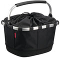 KLICKfix Reisenthel Fahrradkorb Carrybag GT schwarz für Racktime mit Alugriff und Zugverschluss.