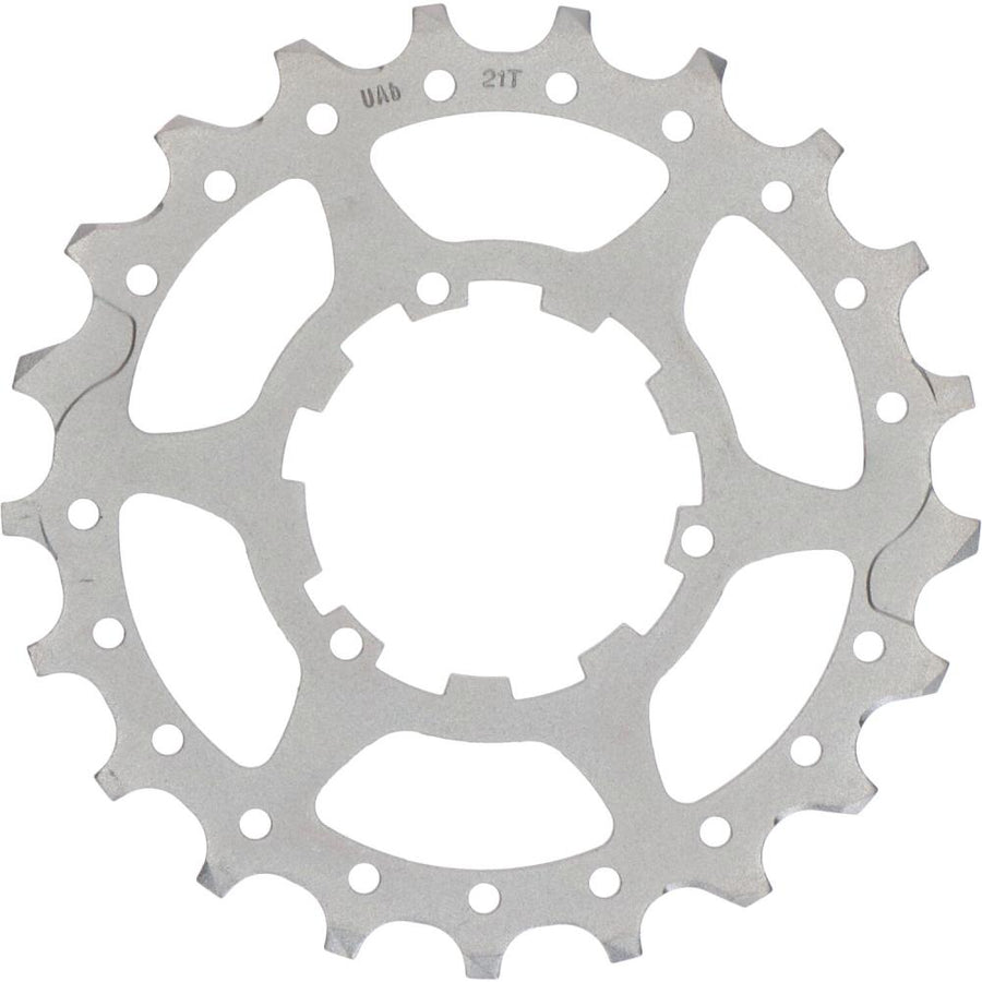 SHIMANO Ritzel CS-6700 21 Zähne, silbernes Fahrradzahnrad für 12-30 Kassette mit UAD Kennzeichnung.