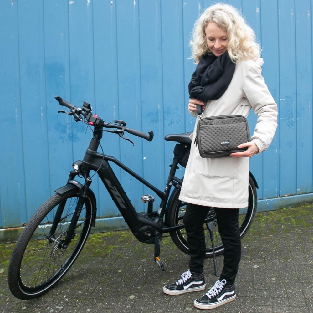 Haberland Lenkertasche Lifestyle schwarz - praktische Lenkertasche mit KLICKfix-Adapter