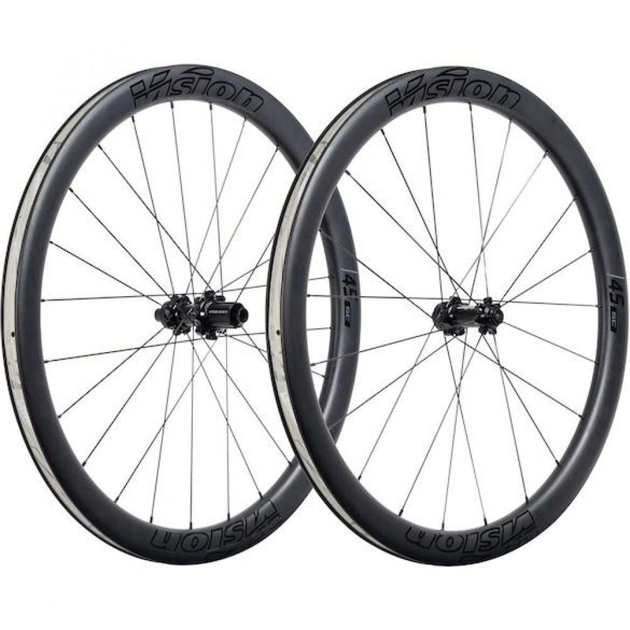 Vision Laufradsatz SC 45 Disc Clincher 622x19 mm Schwarz - aerodynamisches Carbon-Upgrade