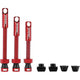 Procraft Tubeless-Ventile 50 mm Rot - 7071 Aluminium, austauschbare Gummibasis