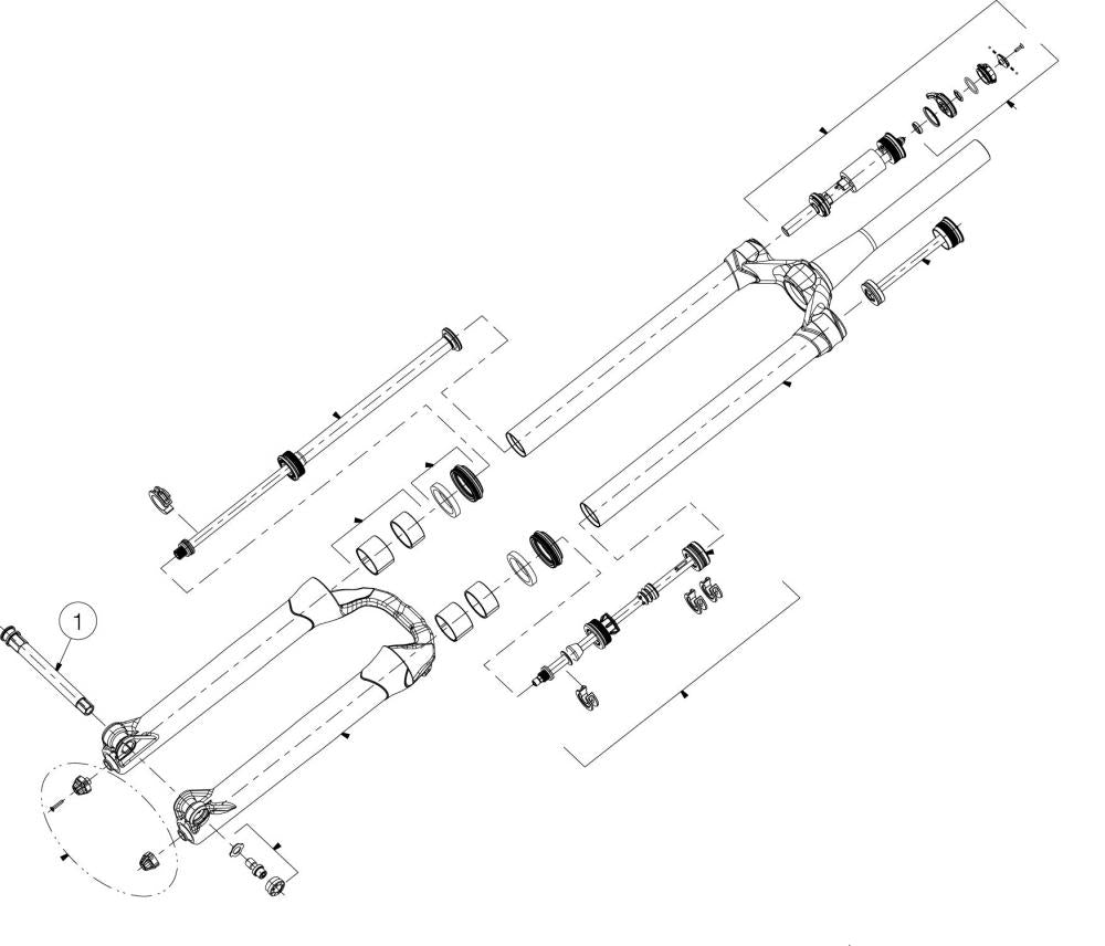 Manitou Steckachse Hexlock SL 15 x 100 mm - leichte, steife Achse für präzises Handling