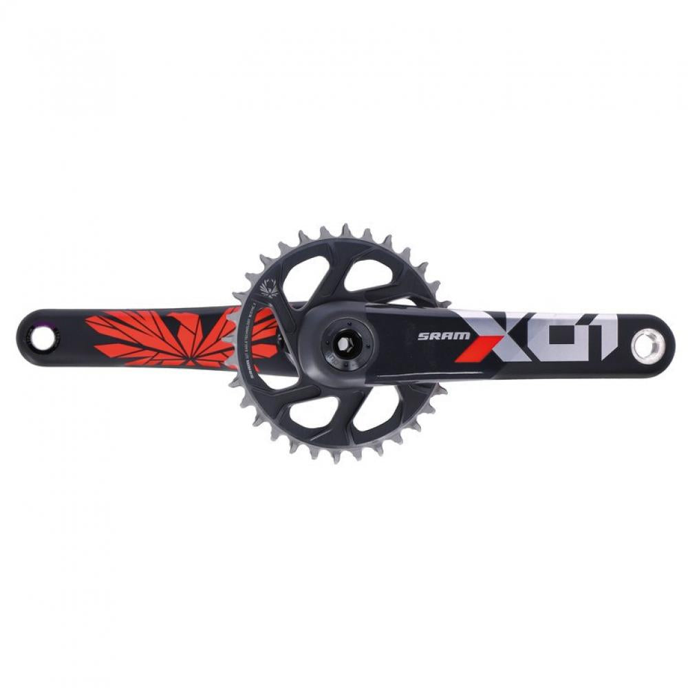 SRAM Kurbelgarnitur X01 SB+ DUB 170 mm rot - Leichte Carbon-Power für 1x12 MTB-Antriebe