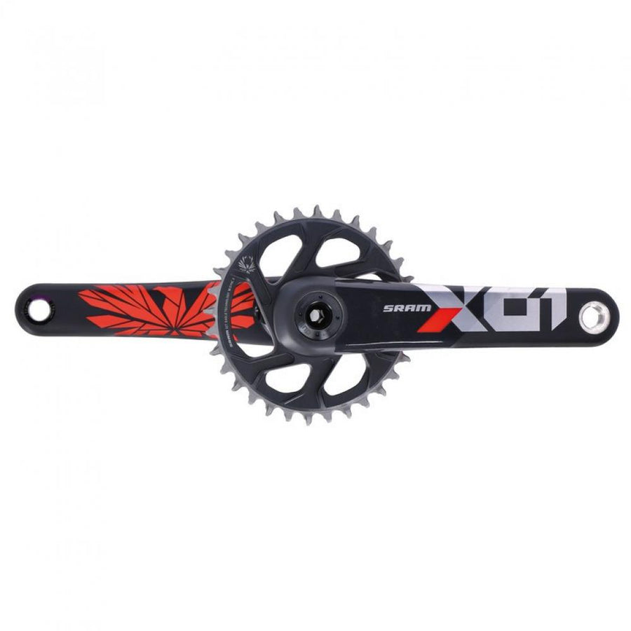 SRAM Kurbelgarnitur X01 SB+ DUB 170 mm rot - Leichte Carbon-Power für 1x12 MTB-Antriebe