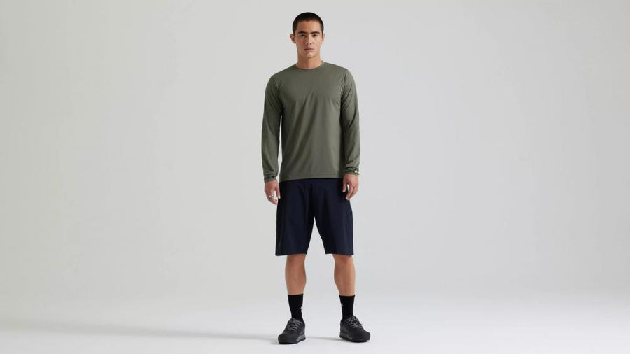GRAVITY TRAINING JERSEY LS MEN OAKGRN XS - Langarm Trainingsshirt für Herren - Radtrikot
