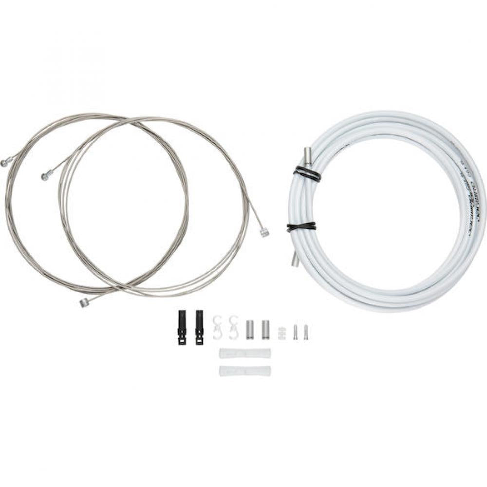 Jagwire Universal Sport XL Bremszugset Weiß - Extra lange Außenhülle für Falträder