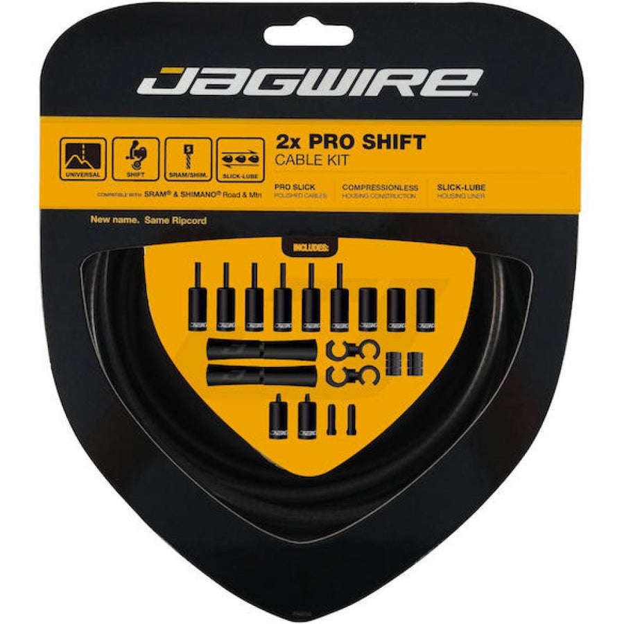Jagwire Schaltzugset Road & Mountain Pro 2x Stealth Black - präzise Schaltperformance