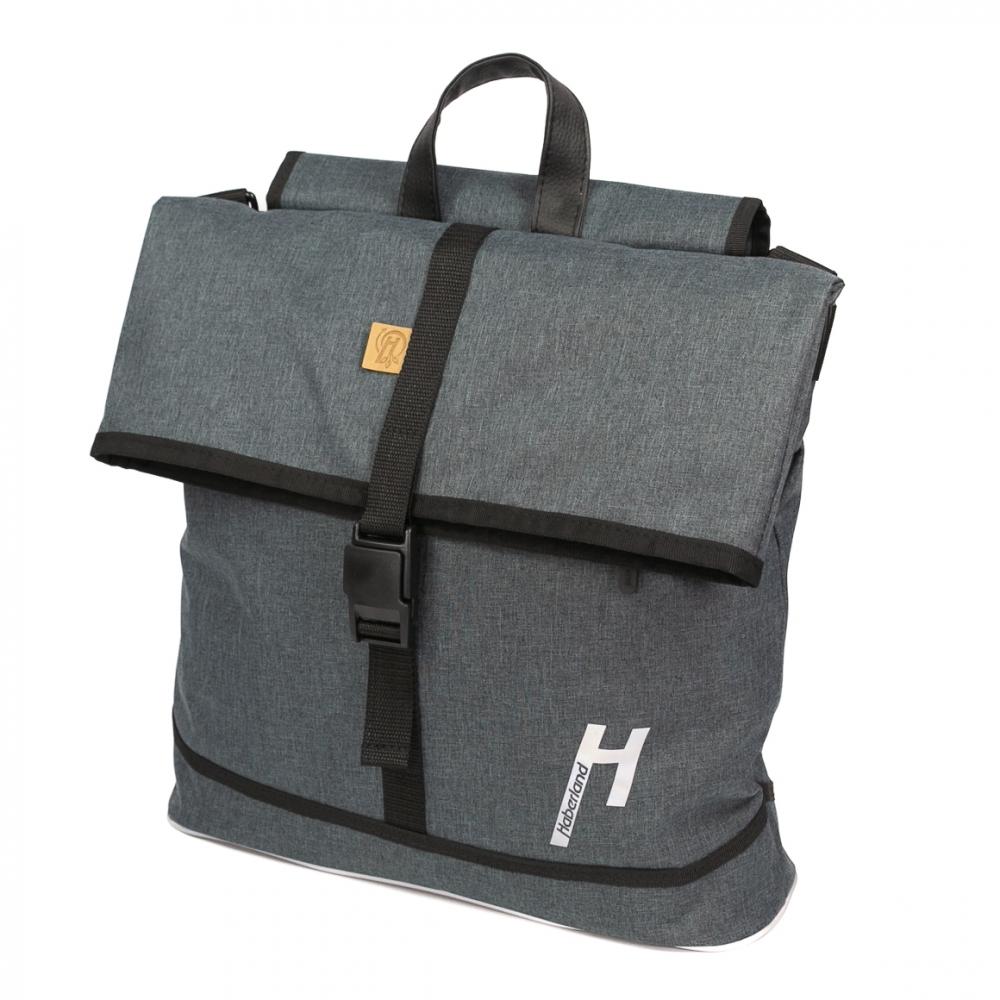 Haberland Einzeltasche Melan I 4 nature anthrazit/reflex - nachhaltige Gepäckträgertasche neueste Version
