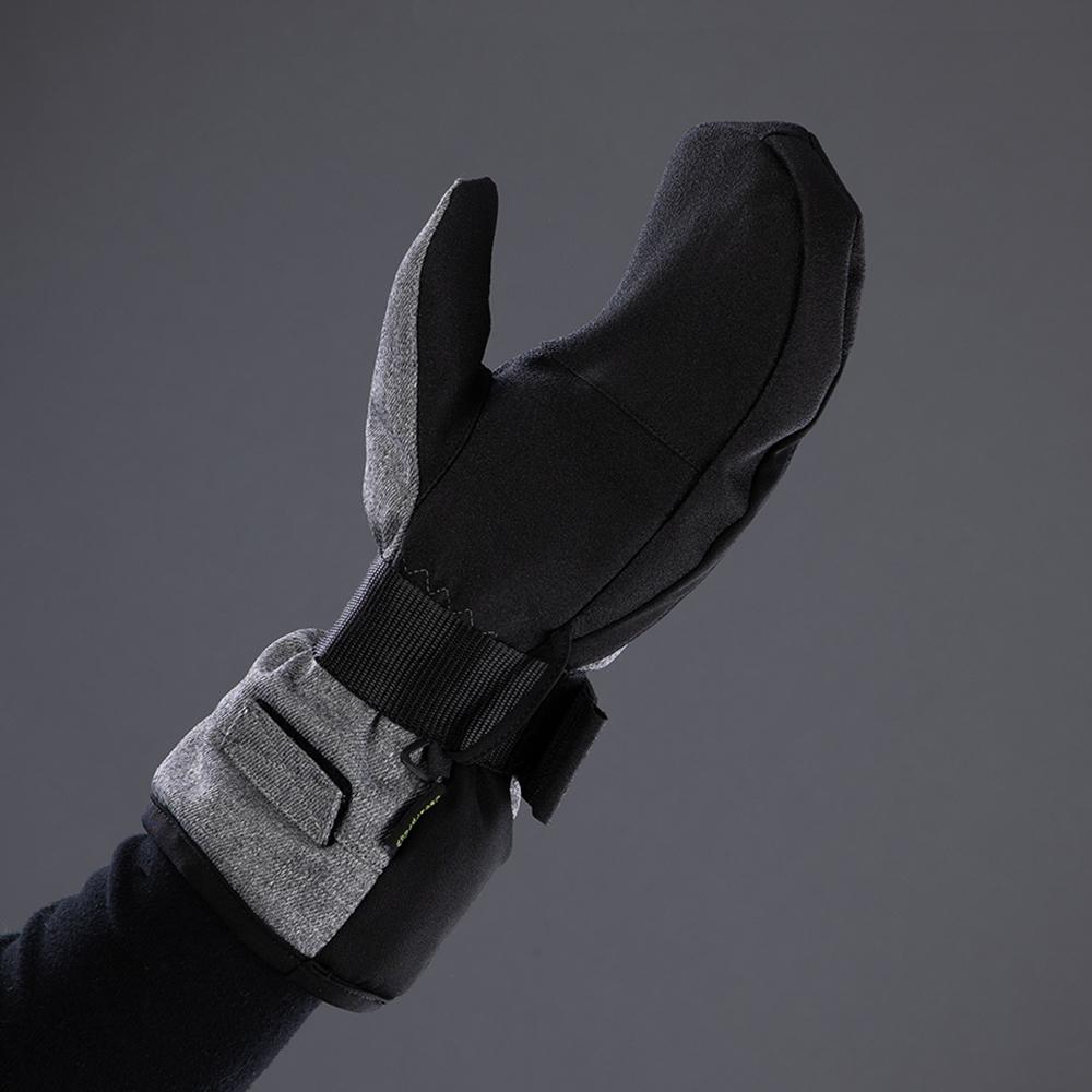 CHIBA Board Mitten - wasserdichte Primaloft Snowboard-/Bike-Handschuhe, Größe 9, Hlgrau/weiß