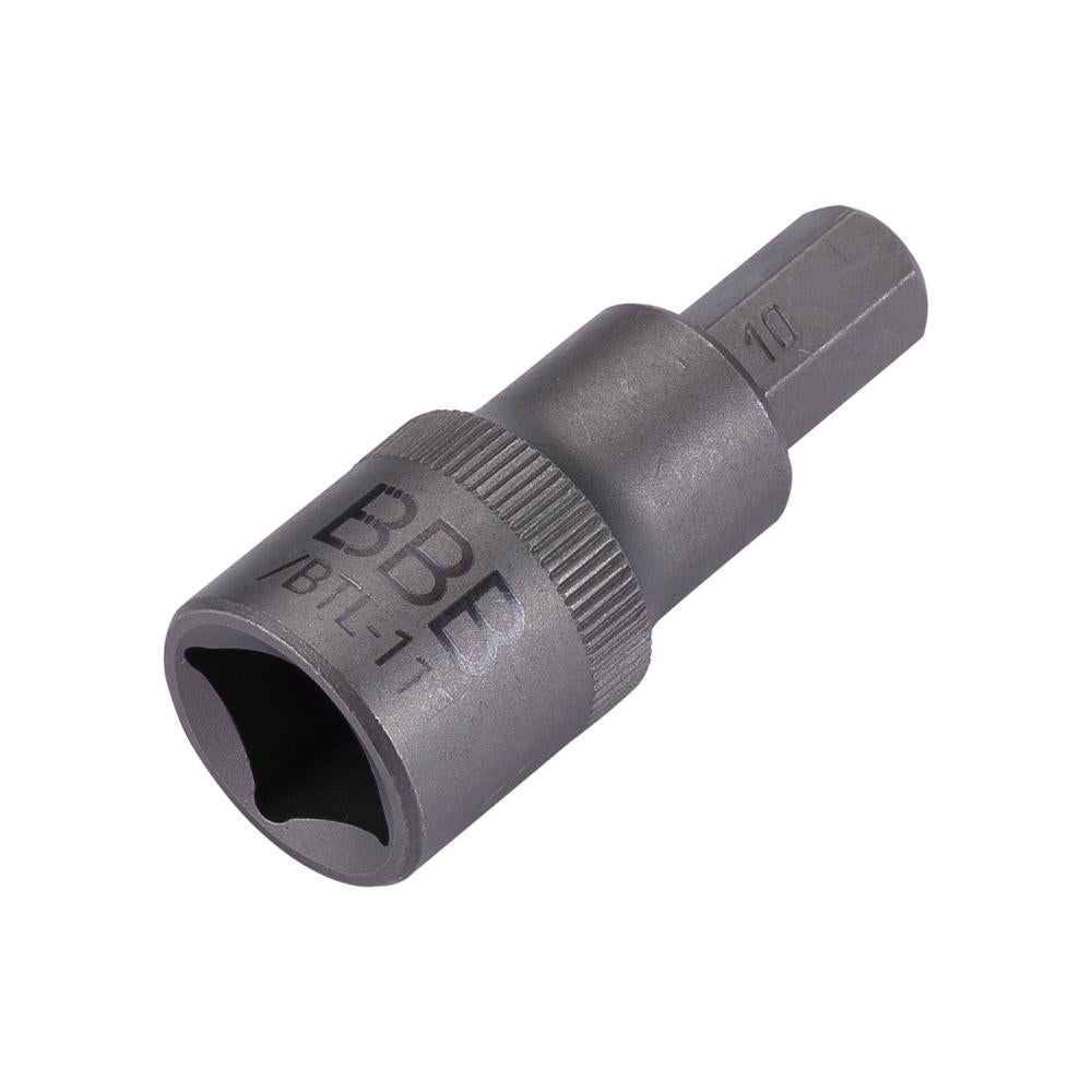 BBB Cycling BBB Innensechskantschlüssel HexPlug 10 mm Silber - präzise 1/2 Zoll Innensechskant-Nuss