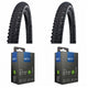 Schwalbe Rapid Rob 27,5x2,25\" MTB-Reifen mit K-Guard Pannenschutz, 2er-Set inkl. 2x AV21 Schläuche mit Autoventil, ETRTO 57-584, ideal für Cross Country und Einsteiger