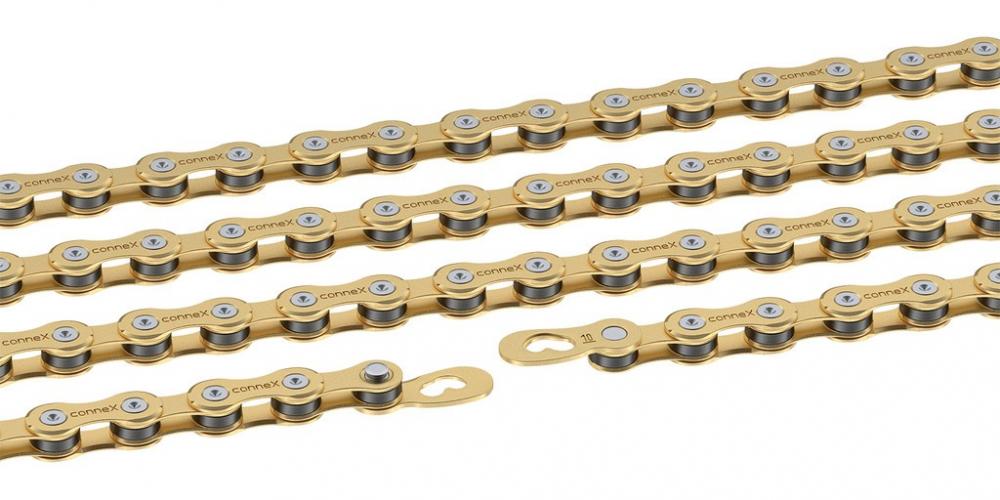 Connex Wippermann Schaltungskette 10SG 1/2Z x11/128Z 114 Glieder 5,9mm 10-f gold