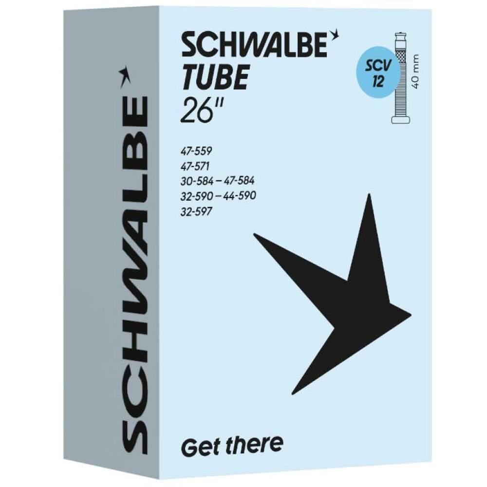 Schwalbe SCHLAUCH SCV12 30/47-559/597 40mm 30 - zuverlässiger Fahrradschlauch mit hoher Lufthaltigkeit
