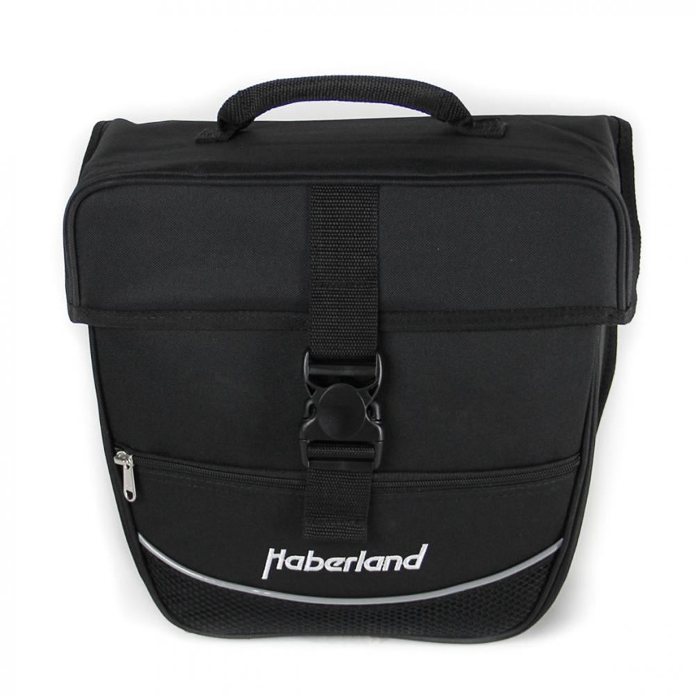 Retoure: Haberland Einzeltasche (130006) schwarz - praktische Fahrrad-Gepäckträgertasche für den Alltag