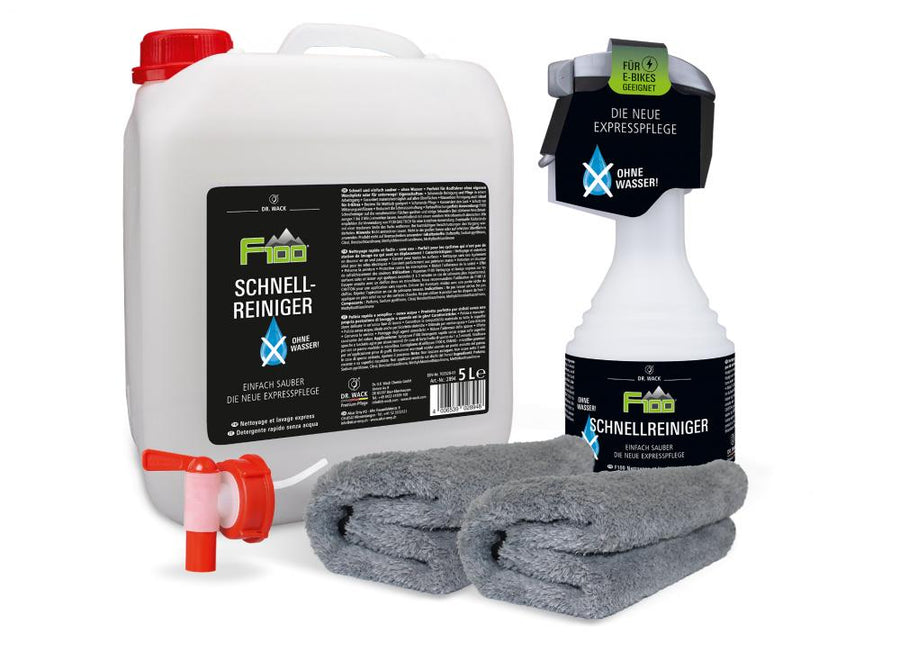 DR WACK Schnellreiniger F100 Werkstattpaket 5 Liter Kanister+ 1x500ml + 2x Tuch