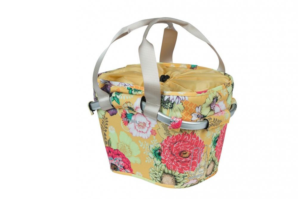 Basil Carry All Vorderradkorb honey yellow 27x37x25 cm, 15L, stylischer Fahrradkorb