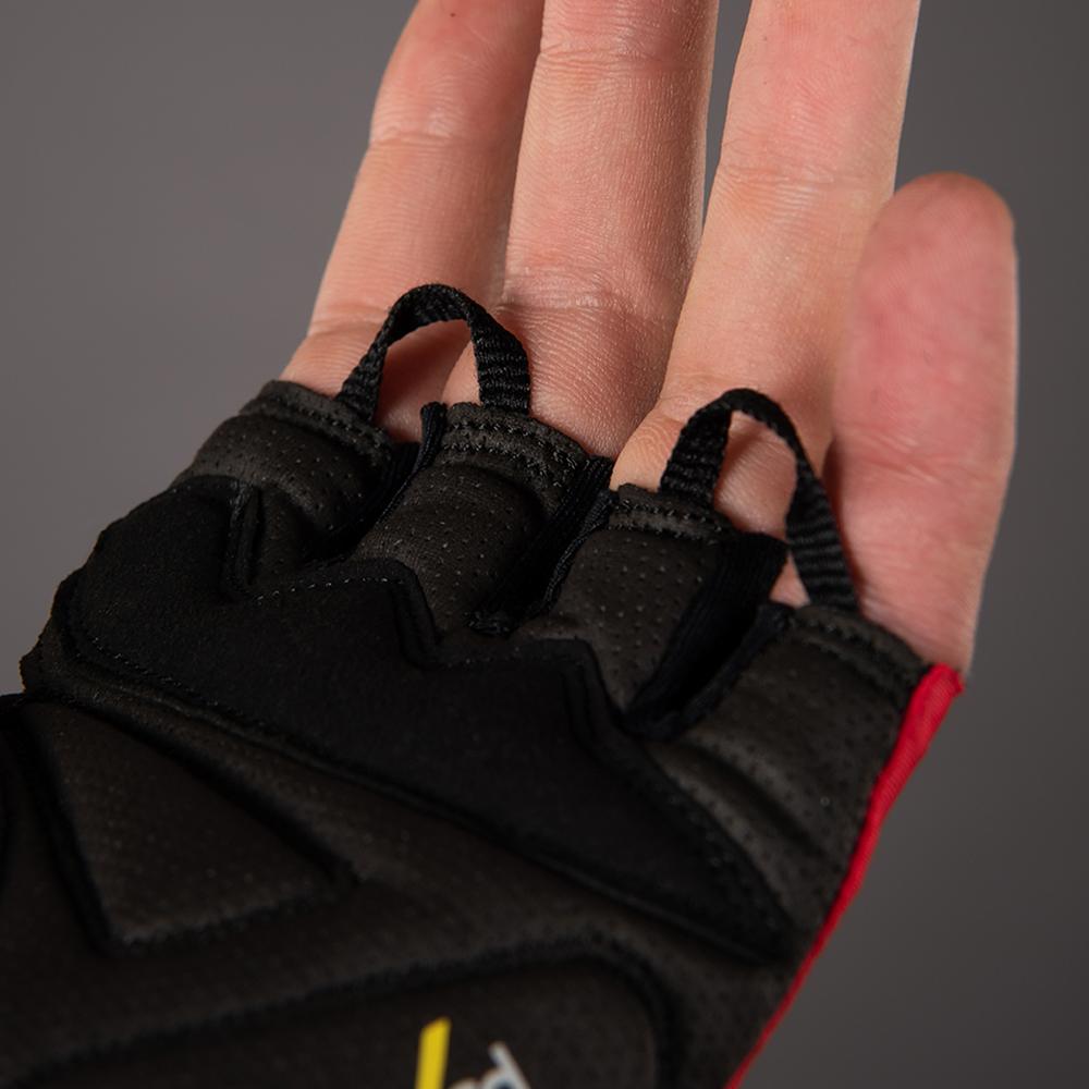 CHIBA Gel Comfort - Radhandschuhe XS rot mit Poron-Gelpolsterung