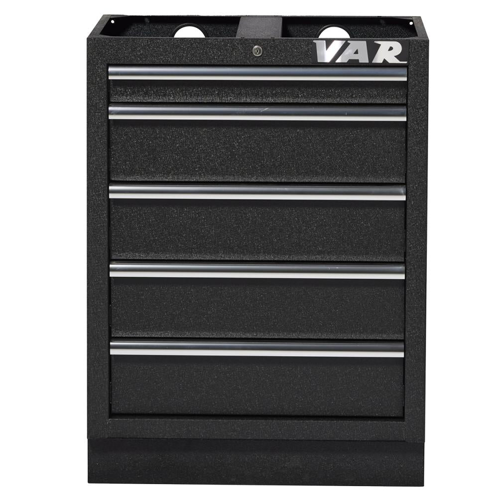 VAR Schubladenschrank MO-52604 680 x 458 Black Edition - robuster Werkstatt-Schrank mit kugelgelagerten Schubladen