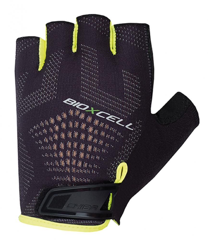 CHIBA BioXCell Super Fly - Radhandschuhe S schwarz/neongelb, gepolstert & atmungsaktiv