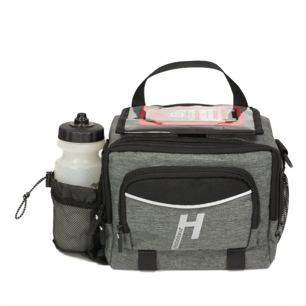 Haberland Lenkertasche 6l Bottle grau - praktische Lenker-Tasche mit Flaschenfach