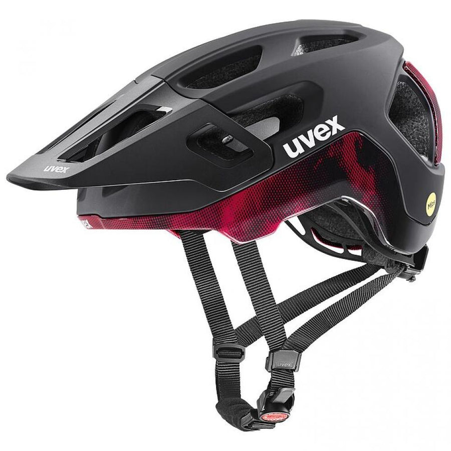 UVEX React MIPS MTB-Helm black-ruby red matt 56-59 cm - MIPS, IAS 3.0, EN 1078