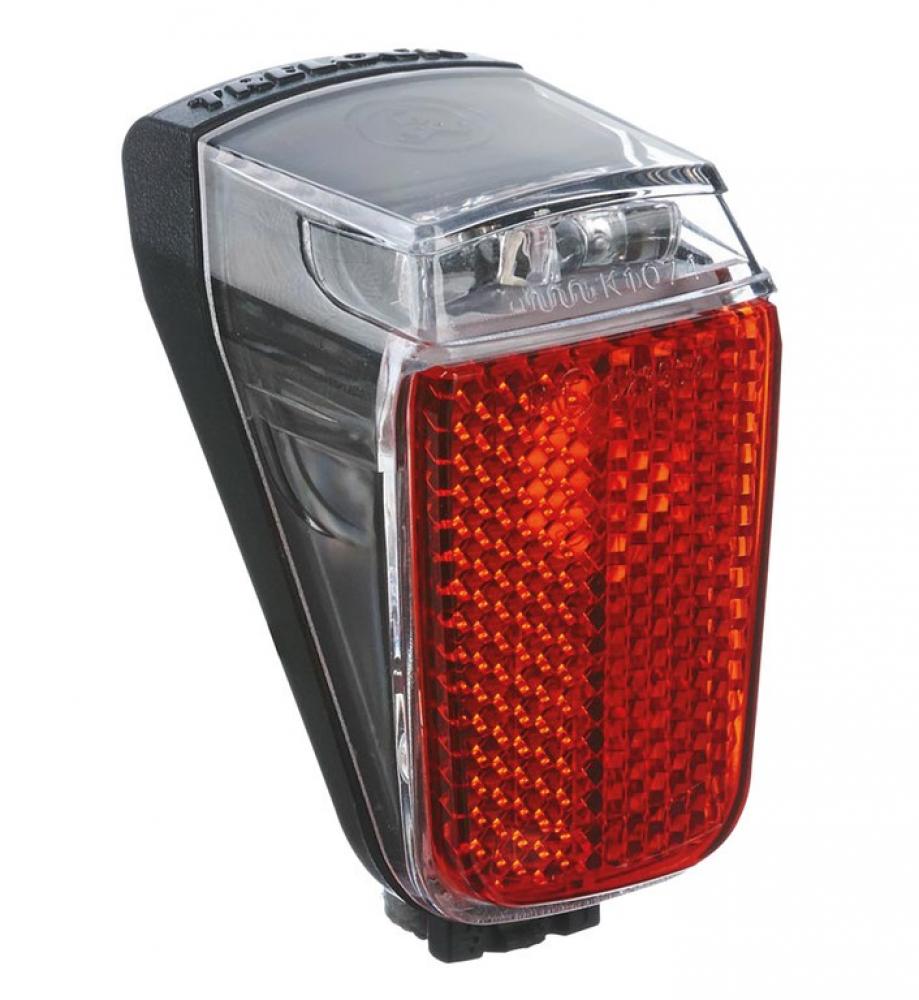 Trelock LED-Dynamo-Rücklicht Duo Top LS 633 STVZO, rotes Fahrrad-Rücklicht mit LED und Reflektor.