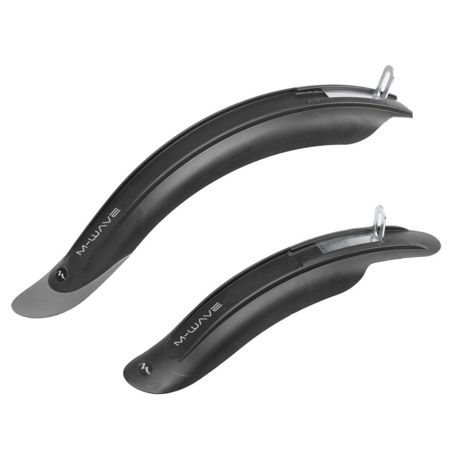 M-WAVE Schutzblech-Set Kinderfahrrad 12-18" schwarz  vorne & hinten, Kunststoff