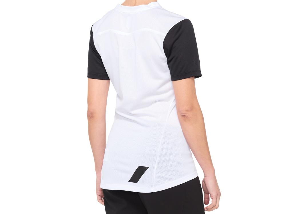 100% Ridecamp Womens Short Sleeve Jersey M white/black - atmungsaktives MTB-Trikot